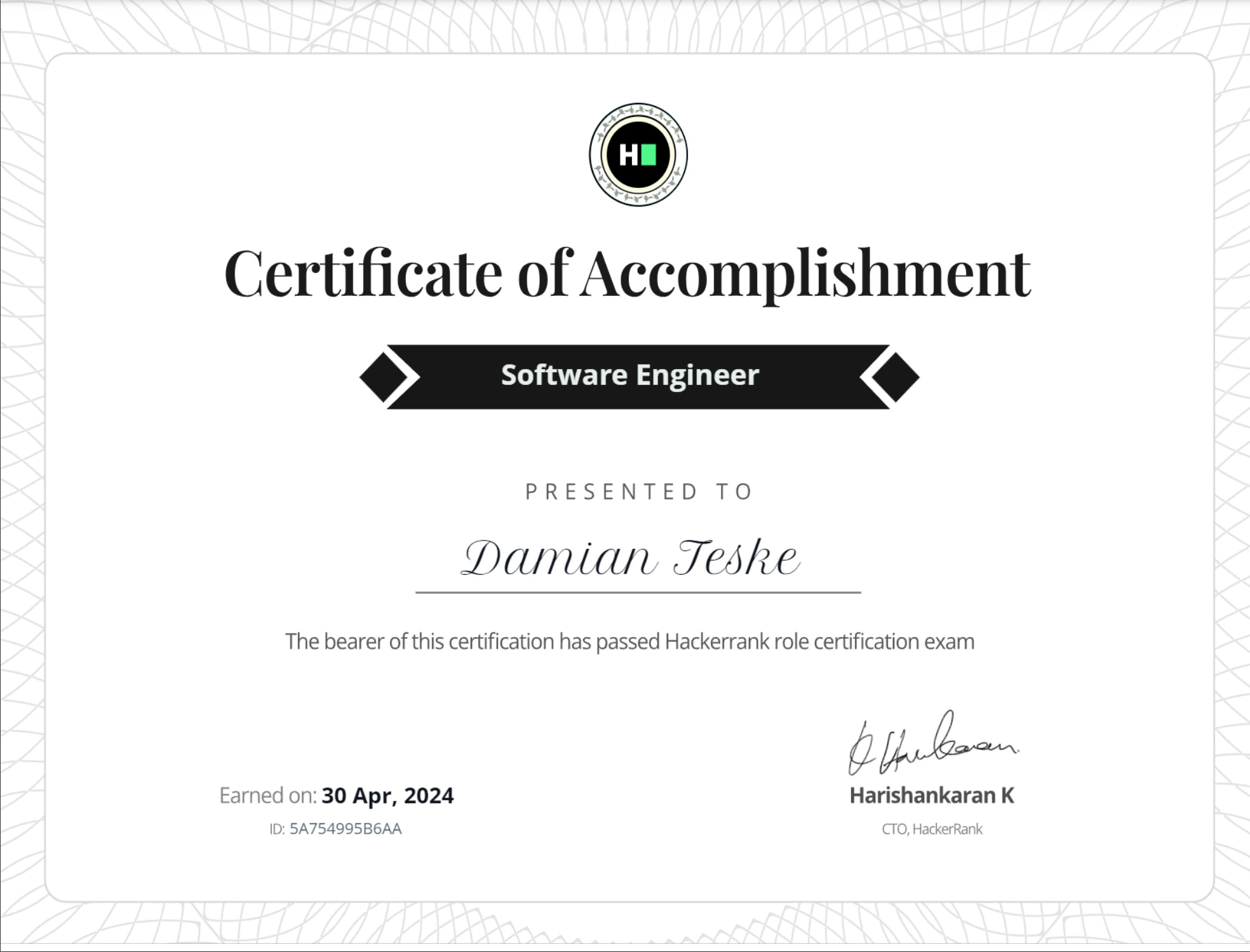 HackerRank Software Engineer